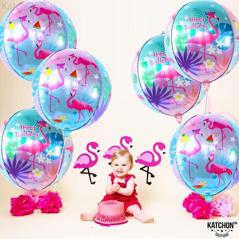 KatchOn, Giant Pink Flamingo Balloons - 40 Inch Pack of 2 | Balloon, Flamingo Party Decorations | Flamingo Mylar Balloons | Tropical Mylar balloons, Hawaiian Party Decorations, Luau Party decorations in Saudi Arabia