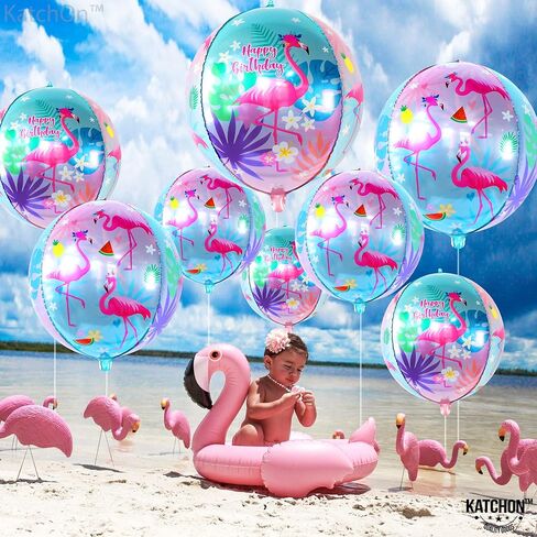 KatchOn, Giant Pink Flamingo Balloons - 40 Inch Pack of 2 | Balloon, Flamingo Party Decorations | Flamingo Mylar Balloons | Tropical Mylar balloons, Hawaiian Party Decorations, Luau Party decorations in Saudi Arabia
