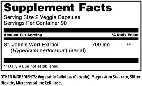 Amazing Formulas St. Johns Wort Supplement (Hypericum Perforatum Extract) | 700 Mg per Serving | 90 Veggie Capsules | Gluten Free | Non-GMO | Made in USA in Saudi Arabia