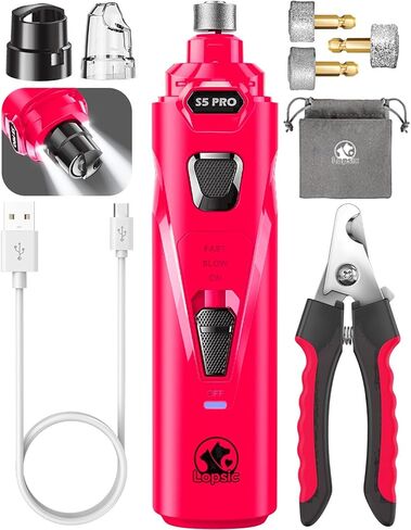 Dog Nail Trimmers with 3 Grinding Wheels Pet Dog Nail Clipper Kit for Large Medium Dogs Cats Small Animal Nail Care Carbon-Black in Saudi Arabia