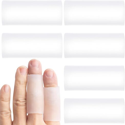 10PCS Silicone Finger Protectors, Gel Finger Support Cots, Fingertips Protection, Finger Sleeves, Short Thumb Guard for Finger Arthritis Cracking Pain Relief in Saudi Arabia