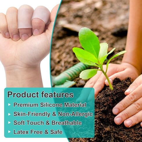 10PCS Silicone Finger Protectors, Gel Finger Support Cots, Fingertips Protection, Finger Sleeves, Short Thumb Guard for Finger Arthritis Cracking Pain Relief in Saudi Arabia