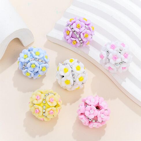 6PCS Rhinestone Focal Beads for Pens, Colorful Butterfly Shape Rhinestones for Beadable Pens Keychain Making, Large Spacer Bling Glitter Sparkle Diamond for Jewelry Bracelet Crafts in Saudi Arabia