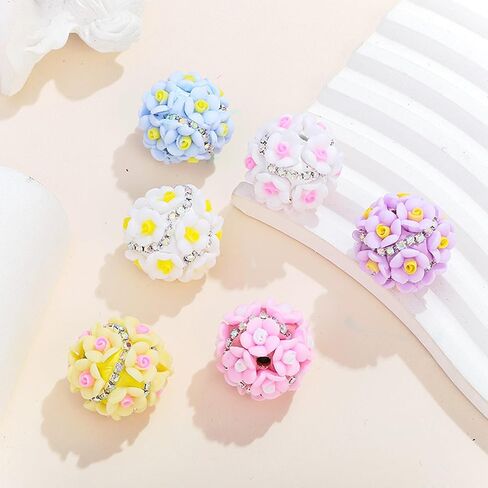 6PCS Rhinestone Focal Beads for Pens, Colorful Butterfly Shape Rhinestones for Beadable Pens Keychain Making, Large Spacer Bling Glitter Sparkle Diamond for Jewelry Bracelet Crafts in Saudi Arabia