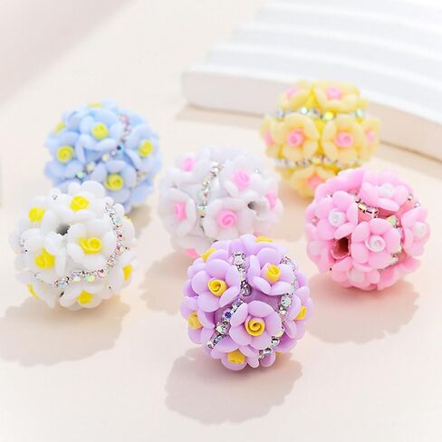 6PCS Rhinestone Focal Beads for Pens, Colorful Butterfly Shape Rhinestones for Beadable Pens Keychain Making, Large Spacer Bling Glitter Sparkle Diamond for Jewelry Bracelet Crafts in Saudi Arabia