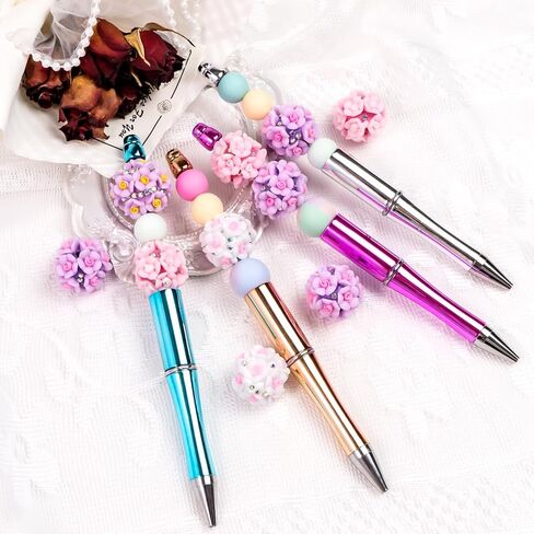 6PCS Rhinestone Focal Beads for Pens, Colorful Butterfly Shape Rhinestones for Beadable Pens Keychain Making, Large Spacer Bling Glitter Sparkle Diamond for Jewelry Bracelet Crafts in Saudi Arabia