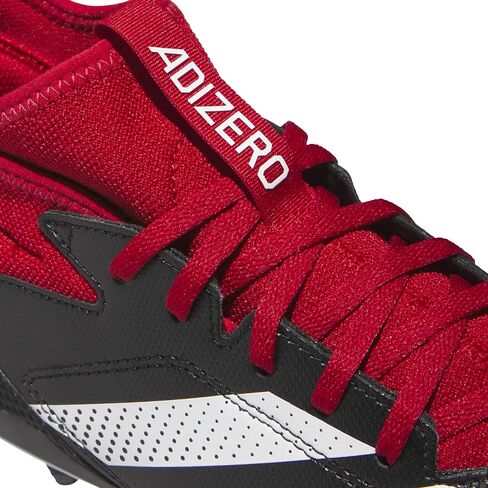 adidas Men's Adizero Impact.2 American Football Sneaker, Black/White/Team Power Red, 8.5 in Saudi Arabia