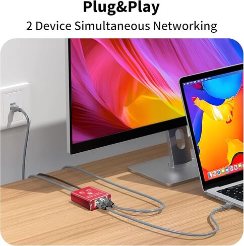 Ethernet Splitter 1 إلى 2 سرعة عالية 1000 ميغابت في الثانية ، Gigabit Ethernet Splitter ، LAN Splitter Dual LAN RJ45 PORT in Kuwait