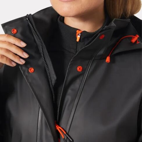 Women's Luna/Gale Waterproof Rain Jacket With Adjustable Packable Hood In Collar, Pockets, And Neoprene Cuffs, 480 Army Green - Medium in Saudi Arabia
