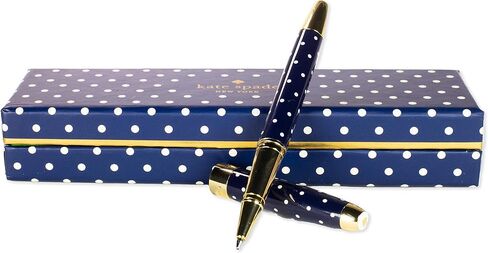 kate spade new york Black Ink Ballpoint Pen with Reusable Gift Box, Professional Office Pen for Women Accepts Standard Refills, Candy Stripe in Saudi Arabia