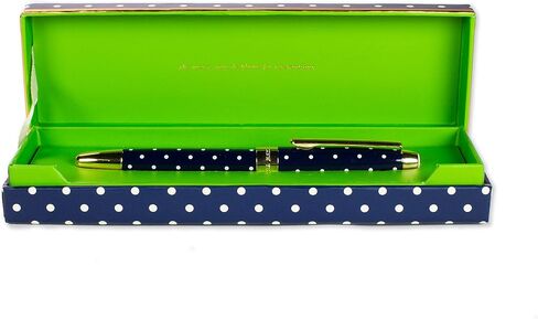kate spade new york Black Ink Ballpoint Pen with Reusable Gift Box, Professional Office Pen for Women Accepts Standard Refills, Candy Stripe in Saudi Arabia