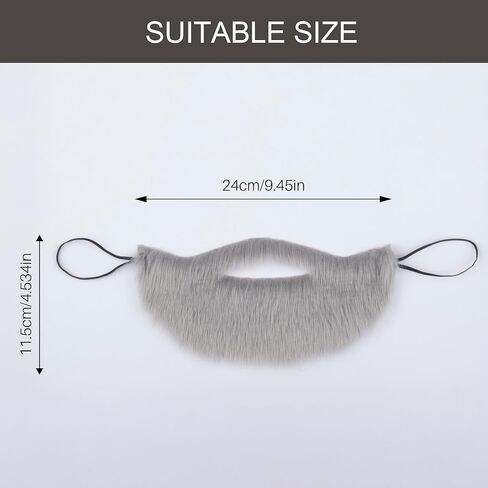 Yan Dream Men Fake Beard Adult False Mustache with Elastic Band Costume Facial Hair for Cosplay Party in Kuwait