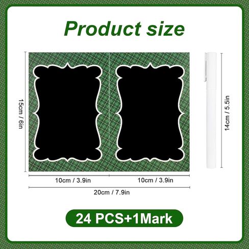 24Pcs Picnic Party Decorations 4 x 6 Inch Picnic Party Chalkboard, Double Sided Red Mini Chalkboards Signs for Food Message Picnic BBQ Baby Shower Wedding Party Event Decorations in Kuwait