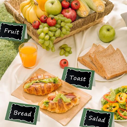 24Pcs Picnic Party Decorations 4 x 6 Inch Picnic Party Chalkboard, Double Sided Red Mini Chalkboards Signs for Food Message Picnic BBQ Baby Shower Wedding Party Event Decorations in Kuwait