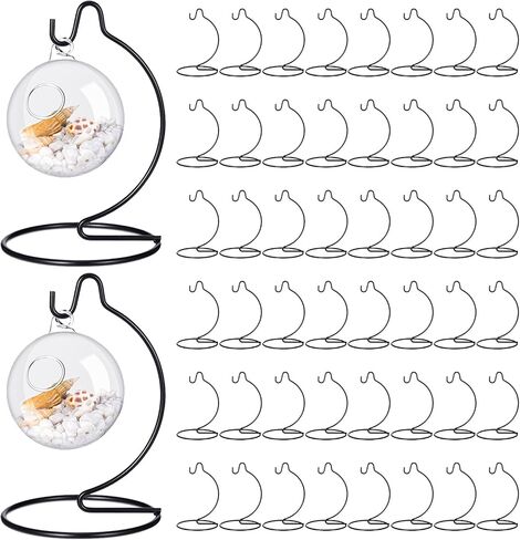 TATUO 20 PCS شاشة عرض حامل الحامل Stands Hands Class Ball Holder Metal Iron Hanging Hanger لعرض مصنع الهواء terrarium in Kuwait