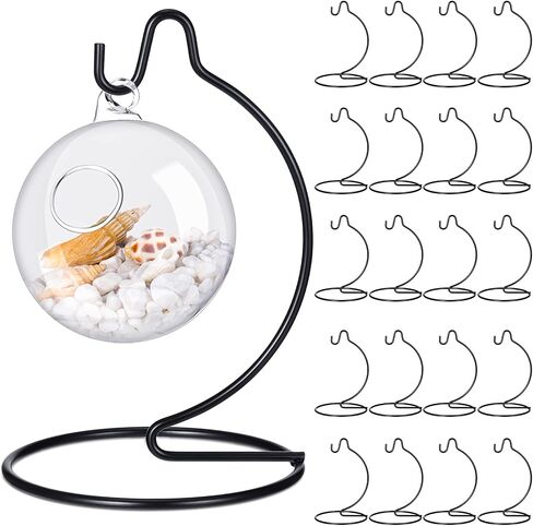 TATUO 20 PCS شاشة عرض حامل الحامل Stands Hands Class Ball Holder Metal Iron Hanging Hanger لعرض مصنع الهواء terrarium in Kuwait