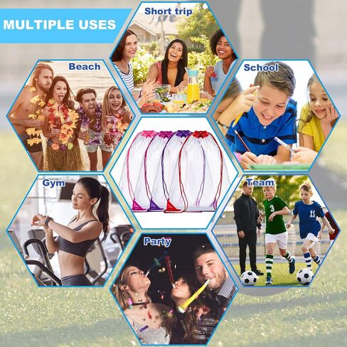 15 Pcs Clear Drawstring Bags Stadium Approved Backpack 17 x 13 Inch PVC Bags for Women Men Travel Concert Sport Event Security in Kuwait