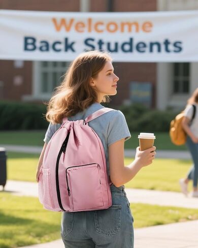 حقيبة صالة ألعاب رياضية من Wandf الرباطية مع مقصورة أحذية ، حقيبة سباحة شاطئية مقاومة للماء للنساء والرجال (أسود) in Saudi Arabia