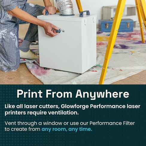Glowforge Pro HD Laser Cutter and Engraver Machine with 45W CO2 Laser - Ultimate Power Laser Engraver with Cooling for Fast Laser Engraving on Wood, Leather, Metal, and Stone in Saudi Arabia