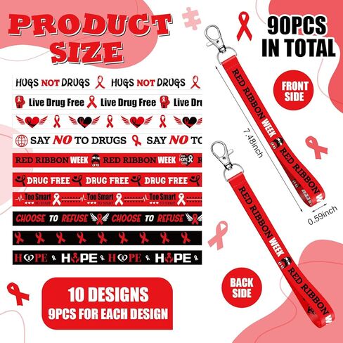 Sureio 90 PCS التوعية بالصحة العقلية سلاسل المفاتيح الأخضر الشريط الملهم الحلقة الهدايا العقلية للصحة العقلية للرجال in Kuwait