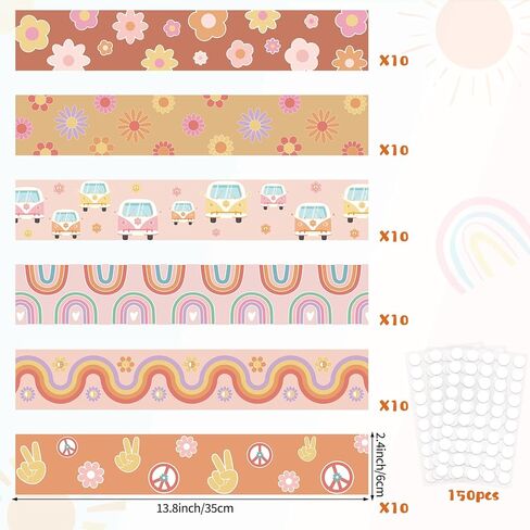 Hooqict 84Ft Classroom Bulletin Board Borders 78 Sheets Bee Bulletin Board Decorations Honeycomb Jar Rainbow Sunflower Bulletin Board Trim for Back to School Office Classroom Chalkboard Decorations in Saudi Arabia