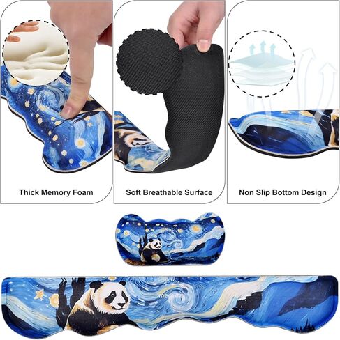 مجموعة دعم معصم Megrez Memory Memory Foam ، وسادة المكتب + راحة معصم + لوحة مفاتيح ، راحة معصم ، حصيرة لوحة مكتب الموجة غير المنقولة للمنزل/المكتب ، سماء غروب الشمس in Saudi Arabia
