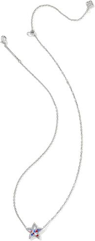 Kendra Scott Womens Cassidy Short Prendant Necklace Gold Red White Blue Star Inclusion Size One Size One in Kuwait