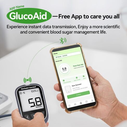 MicroTech Glucometer Kit 10 Strips & Lancets, No Coding, 500 Storage, Wider HCT for Family in Kuwait