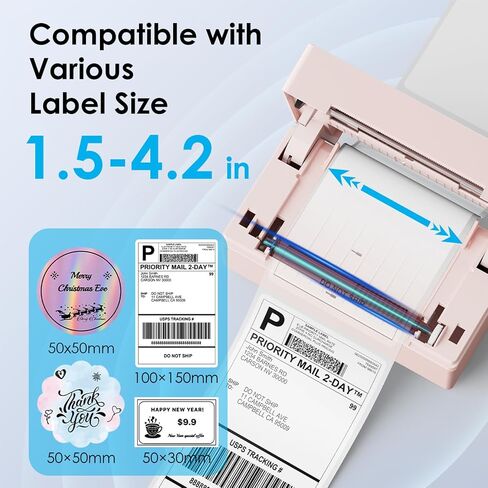 Bluetooth Thermal Shipping Label Printer, 4x6 Wireless Thermal Address Label Printer for Small Bussiness, Compatible with iPhone,Android,Windows,Mac,Chromebook –Works with eBay Shopify USPS&More in Kuwait