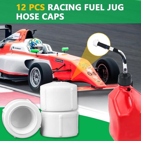 8 PCS Racing Fuel Jug Hose Caps متوافقة مع VP Racing Fuel Jug 5.5 جالون ، إبريق الوقود ، EGS Jugs ، Scribner Fuel Jugs ، قبعات الغبار البديلة in Kuwait