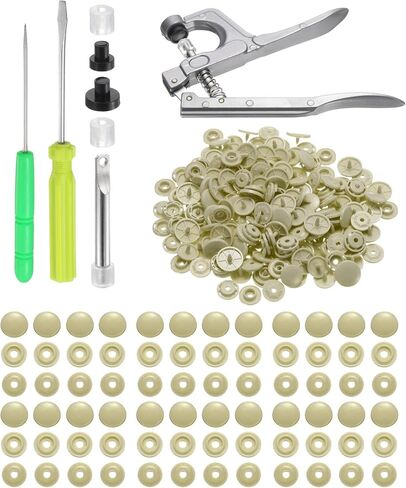 السحابات اللقطات البلاستيكية Harfington مع زلاجات المفاجئة ، 100 مجموعة راتنجات T8 Resin No-SEW الزر SNAPERERS للاصطدامات للملابس حافلات البارز صياغة ، أسود in Kuwait
