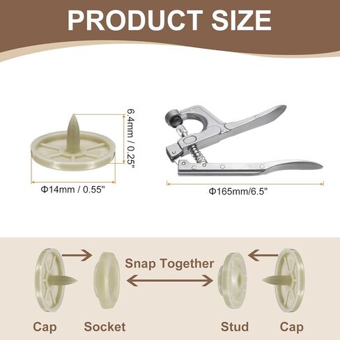 السحابات اللقطات البلاستيكية Harfington مع زلاجات المفاجئة ، 100 مجموعة راتنجات T8 Resin No-SEW الزر SNAPERERS للاصطدامات للملابس حافلات البارز صياغة ، أسود in Kuwait