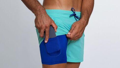 Rounderbum Mens Swimwear | Beach Shorts | Padded Technology | Quick Dry | Drawstring | Bathing Suits | Swim Shorts | Pineapple | Small in Saudi Arabia