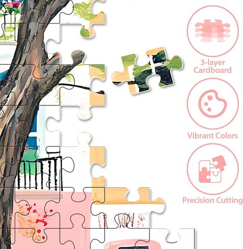 500 Piece Puzzles for Adults, Beach Jigsaw Puzzle for Adult Kids Seniors, Recycled Cardboard Landscape Puzzle 500 Pieces, Challenging Puzzles Family Activity Game Nights Gift for Friends 20.5 * 15IN in Saudi Arabia