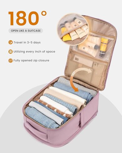 LOVEVOOK Travel Backpack For Women,42L Carry On Backpack Flight Approved,TSA Personal Item Travel Bag Fits 17.5 Inch Laptop,Business Weekender Overnight Daypack with Toiletry Bag and Cubes in Saudi Arabia