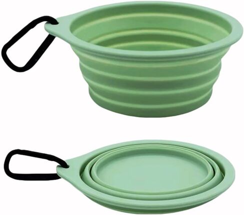 Collapsible Travel Pet Bowl with Carabiner, Portable Silicone Dog Bowl (Purple) in Saudi Arabia