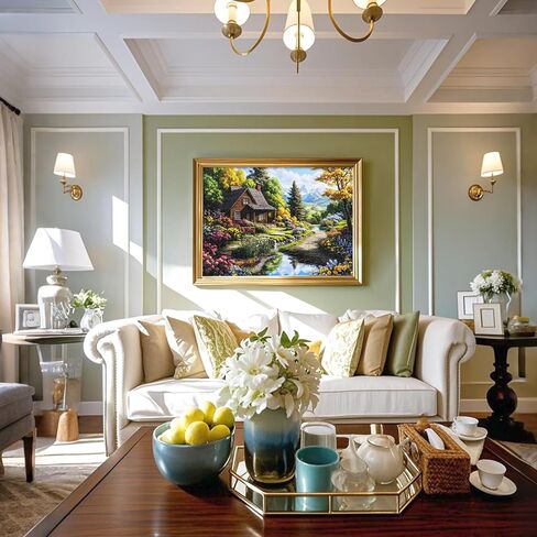 Motiloo الوطنية الكعك 500 قطعة للألغاز للبالغين - موضوع العلم الأمريكي ، مع ألغاز العمل الفني الأحمر والأزرق النابض بالحياة للعائلة العائلية وديكور المنزل in Kuwait