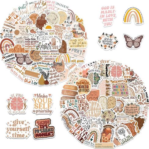 100 Bible Verse & Positive Affirmations Stickers - Inspirational Vinyl Decals for Water Bottles, Journals, Cars - Teens, Women, Church Members in Saudi Arabia