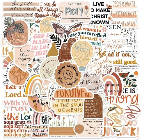 100 Bible Verse & Positive Affirmations Stickers - Inspirational Vinyl Decals for Water Bottles, Journals, Cars - Teens, Women, Church Members in Saudi Arabia