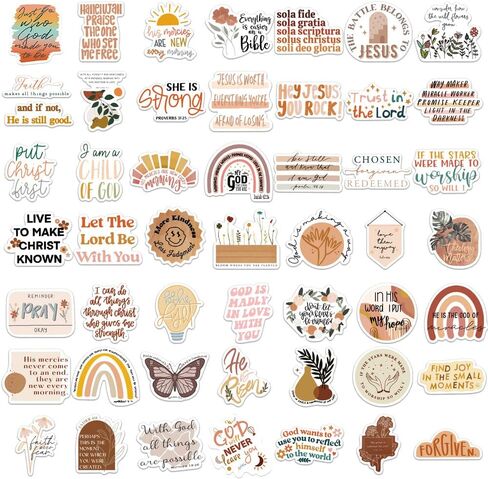 100 Bible Verse & Positive Affirmations Stickers - Inspirational Vinyl Decals for Water Bottles, Journals, Cars - Teens, Women, Church Members in Saudi Arabia
