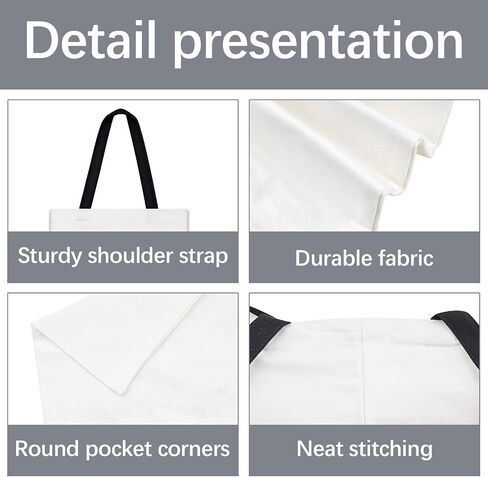 ORJ 12PCS Sublimation Tote Bags, blank canvas tote bags for sublimation,polyester tote bags for DIY Crafting and Decorating 12.2 * 14.2 in in Kuwait