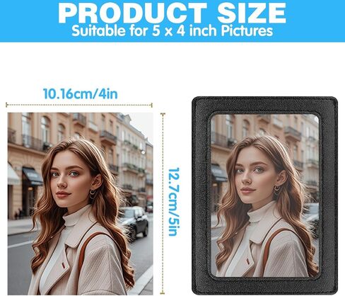 2Pcs Car Picture Holder, Acrylic Magnetic Personalized Photo Holder Car Accessories Car Photo Holder Car Visor Clip, Personalized Car Picture Frame, Suitable for Adding Family or Personal Photos in Saudi Arabia