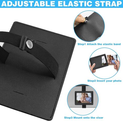 2Pcs Car Picture Holder, Acrylic Magnetic Personalized Photo Holder Car Accessories Car Photo Holder Car Visor Clip, Personalized Car Picture Frame, Suitable for Adding Family or Personal Photos in Saudi Arabia