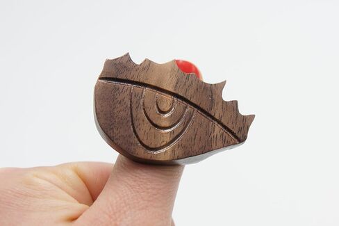 Handcarved Wood Heart Ring with Crystals – Unique Handmade Wooden Statement Ring for Women, Adjustable Boho Jewelry, Natural Wood Engagement Gift, Artisan Fashion Accessory in Kuwait