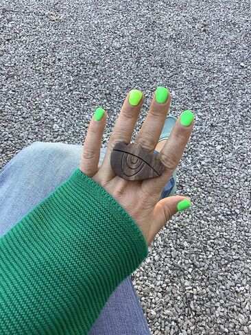 Handcarved Wood Heart Ring with Crystals – Unique Handmade Wooden Statement Ring for Women, Adjustable Boho Jewelry, Natural Wood Engagement Gift, Artisan Fashion Accessory in Kuwait