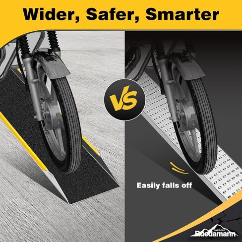 Ruedamann 47" Aluminum Shed Ramp, 1PC 600 LBS Capacity Loading Ramp for Motorcycle, 11 3/16" Wide Non-Slip Ramps for Shed Entry, ATV, UTV, Lawn Mower, Trailer, E-Bike in Saudi Arabia