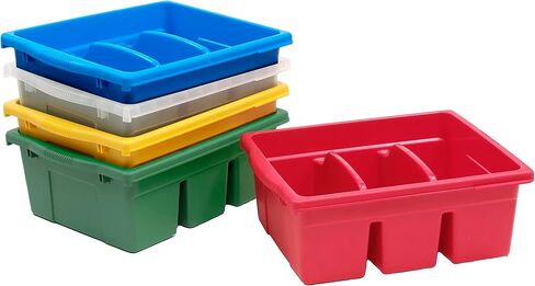 البلاستيك الكبير المعاد تدويره مفتوحًا منظم حوض تخزين بنقلي مقسمة للفصول الدراسية ، الأزرق in Kuwait