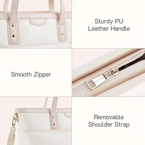 Missnine Tote Bag for Women 15.6 inch Laptop Bag Large Travel Tote Bag with Zipper, Quilted Puffer Handbags for Work in Saudi Arabia