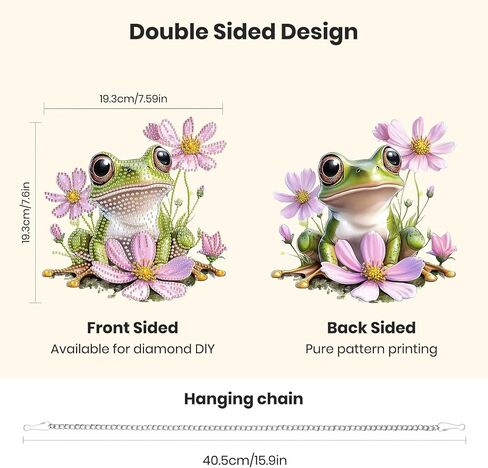 Hanging Diamond Art Kits for Adults Beginners, Peacock Flower Diamond Painting Pendant Kit, DIY Acrylic 5D Special Shaped Crystal Diamond Gem Art Painting Hanging Ornament for Home Wall Decor in Saudi Arabia