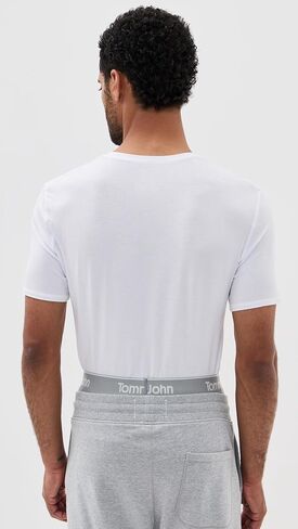 Tommy John Men's Second Skin Modal Modal Crewneck البقاء مدسوسًا أقل من 3 عبوات in Kuwait